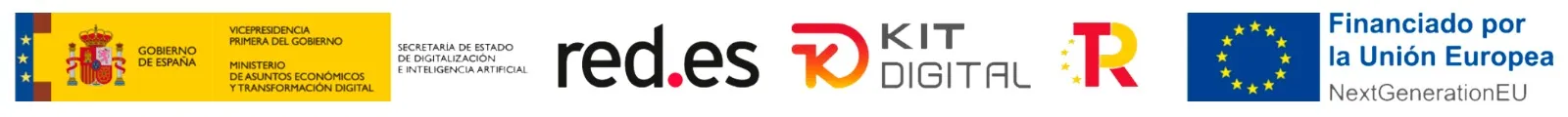 Logos institucionales - Gobierno de España, red.es, Kit Digital, Unión Europea